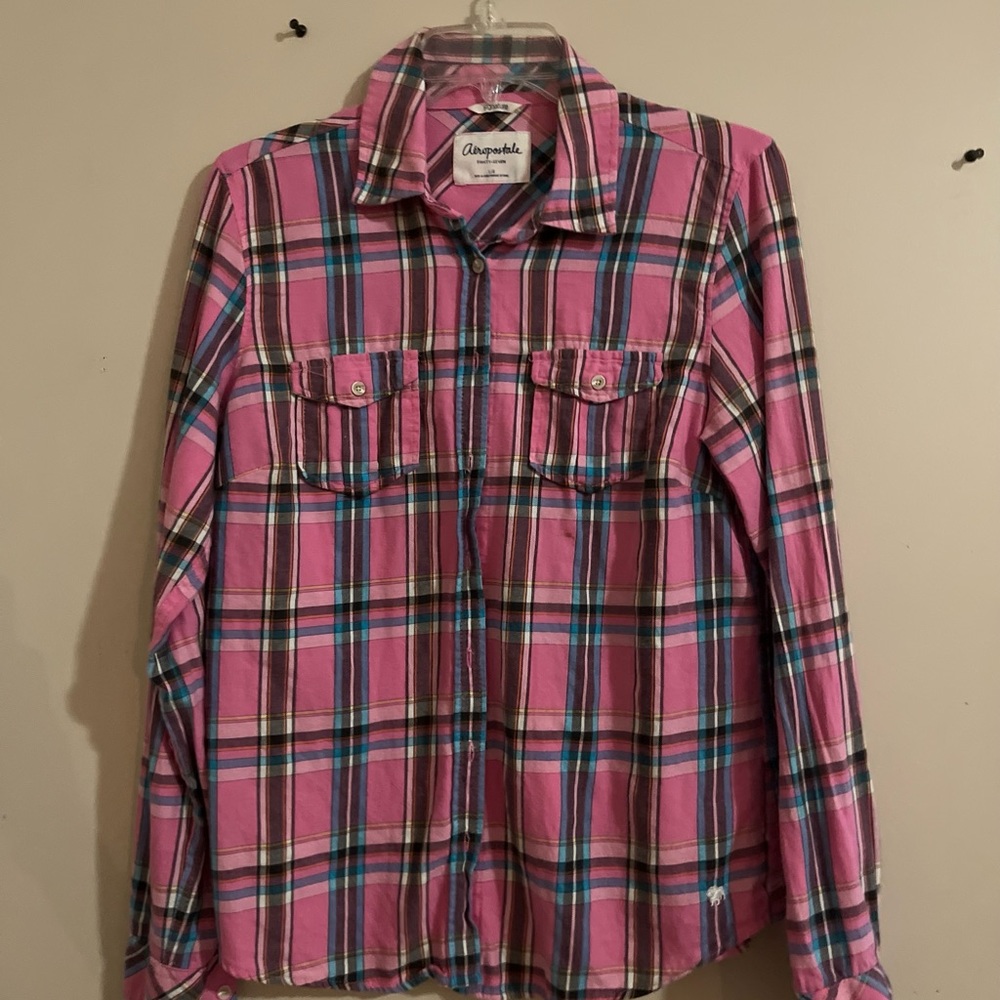Pink Aeropostale button-down lightweight